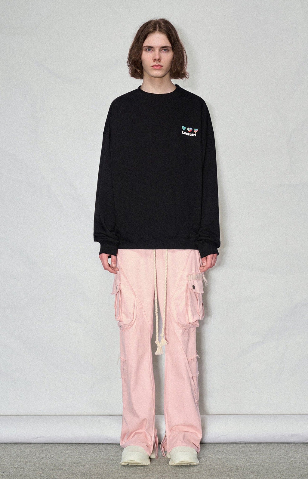 LOSTCTRL Hearts Foam Print Sweatshirt - COPPING THREADS - LOSTCTRL