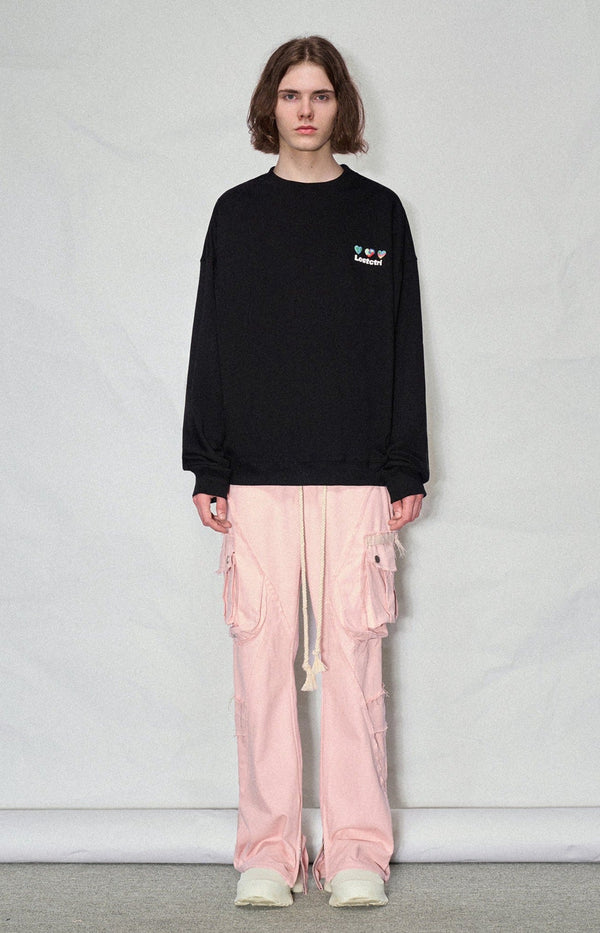 LOSTCTRL Hearts Foam Print Sweatshirt - COPPING THREADS - LOSTCTRL