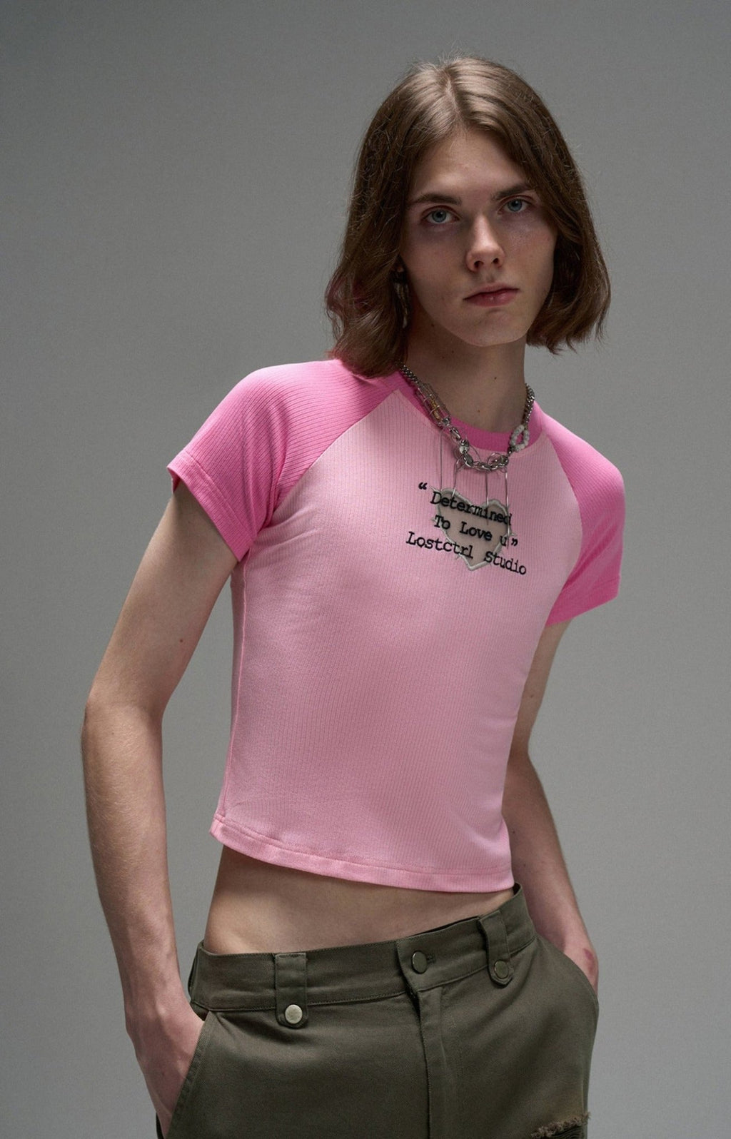 LOSTCTRL Hollow Mesh Embroidered Tee - COPPING THREADS - LOSTCTRL