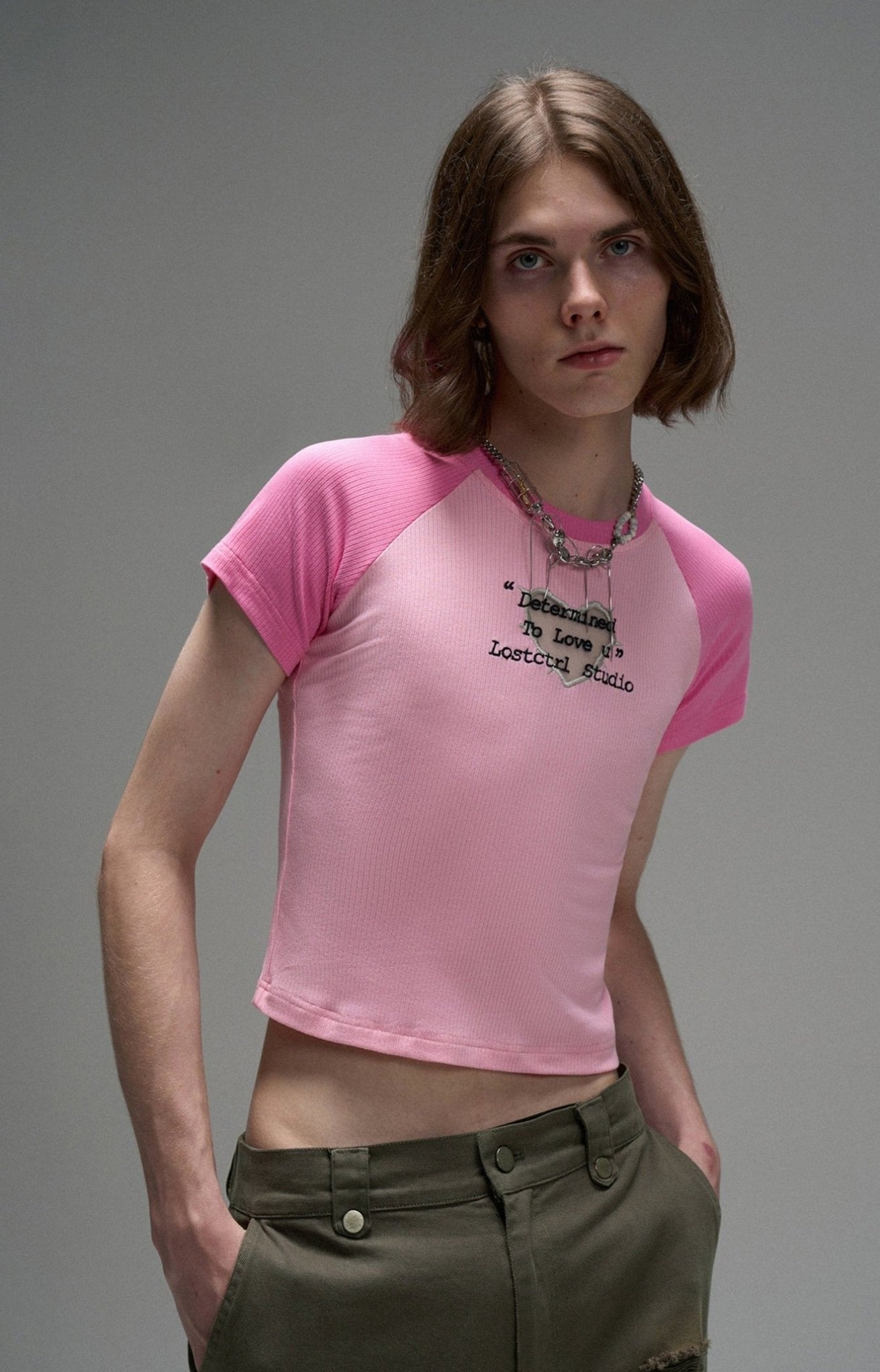 LOSTCTRL Hollow Mesh Embroidered Tee - COPPING THREADS - LOSTCTRL