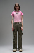 LOSTCTRL Hollow Mesh Embroidered Tee - COPPING THREADS - LOSTCTRL