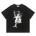 LOSTCTRL Kissing Angels Printing Vintage Distressed Tee - COPPING THREADS - LOSTCTRL