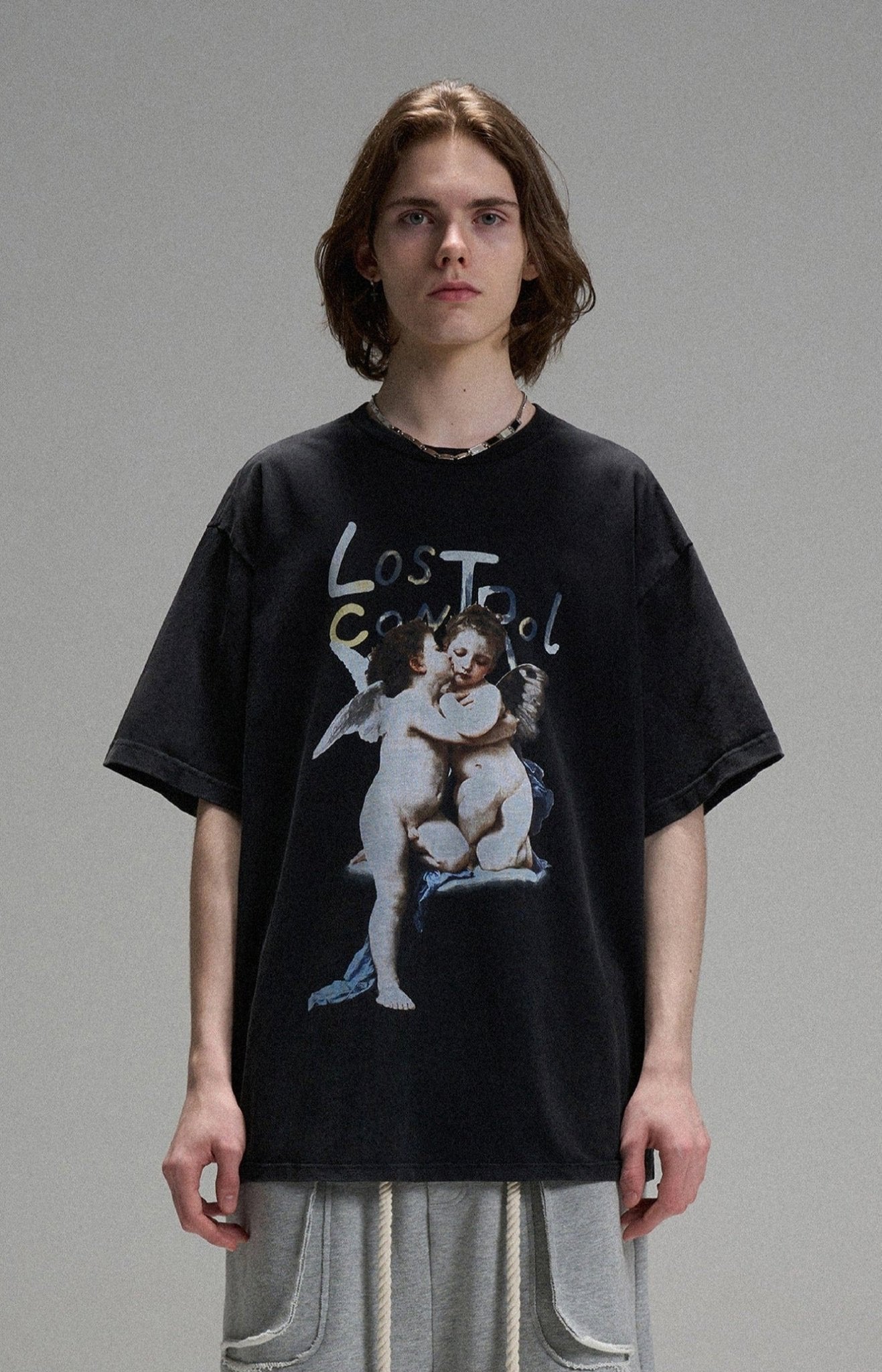 LOSTCTRL Kissing Angels Printing Vintage Distressed Tee - COPPING THREADS - LOSTCTRL