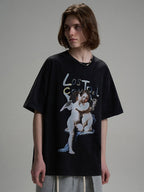 LOSTCTRL Kissing Angels Printing Vintage Distressed Tee - COPPING THREADS - LOSTCTRL