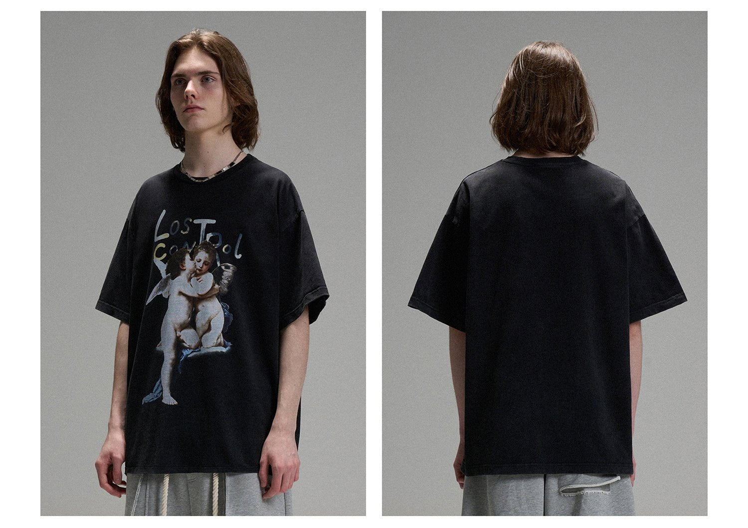 LOSTCTRL Kissing Angels Printing Vintage Distressed Tee - COPPING THREADS - LOSTCTRL