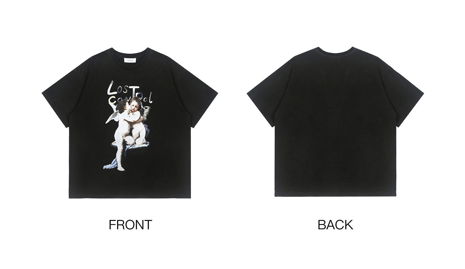 LOSTCTRL Kissing Angels Printing Vintage Distressed Tee - COPPING THREADS - LOSTCTRL