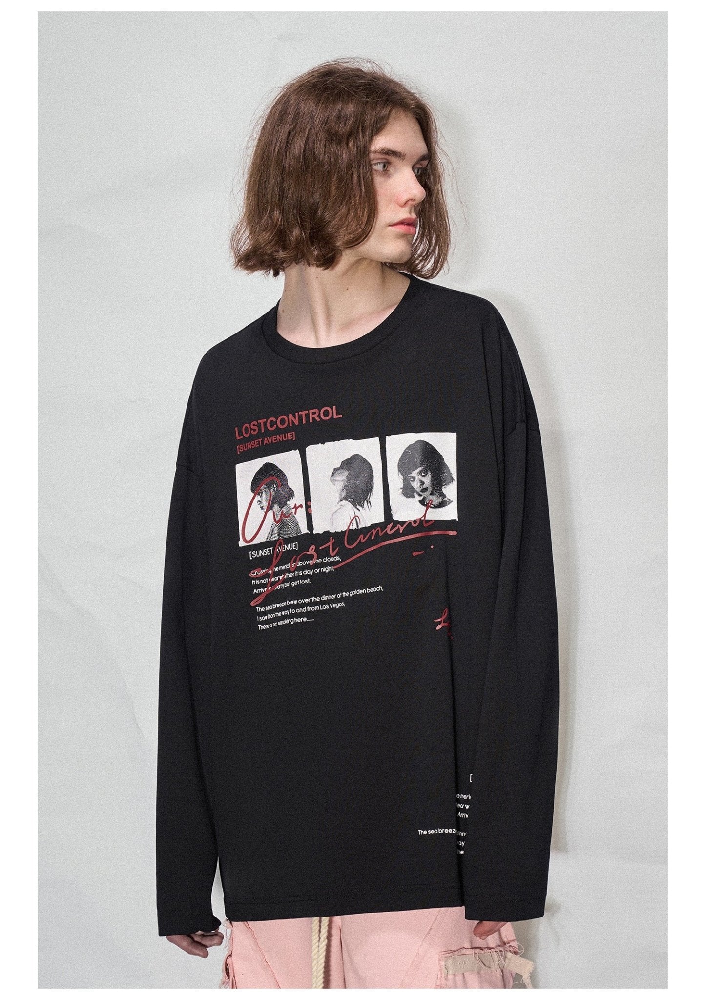 LOSTCTRL LOOK AT ME Print Long Sleeve Tee - COPPING THREADS - LOSTCTRL