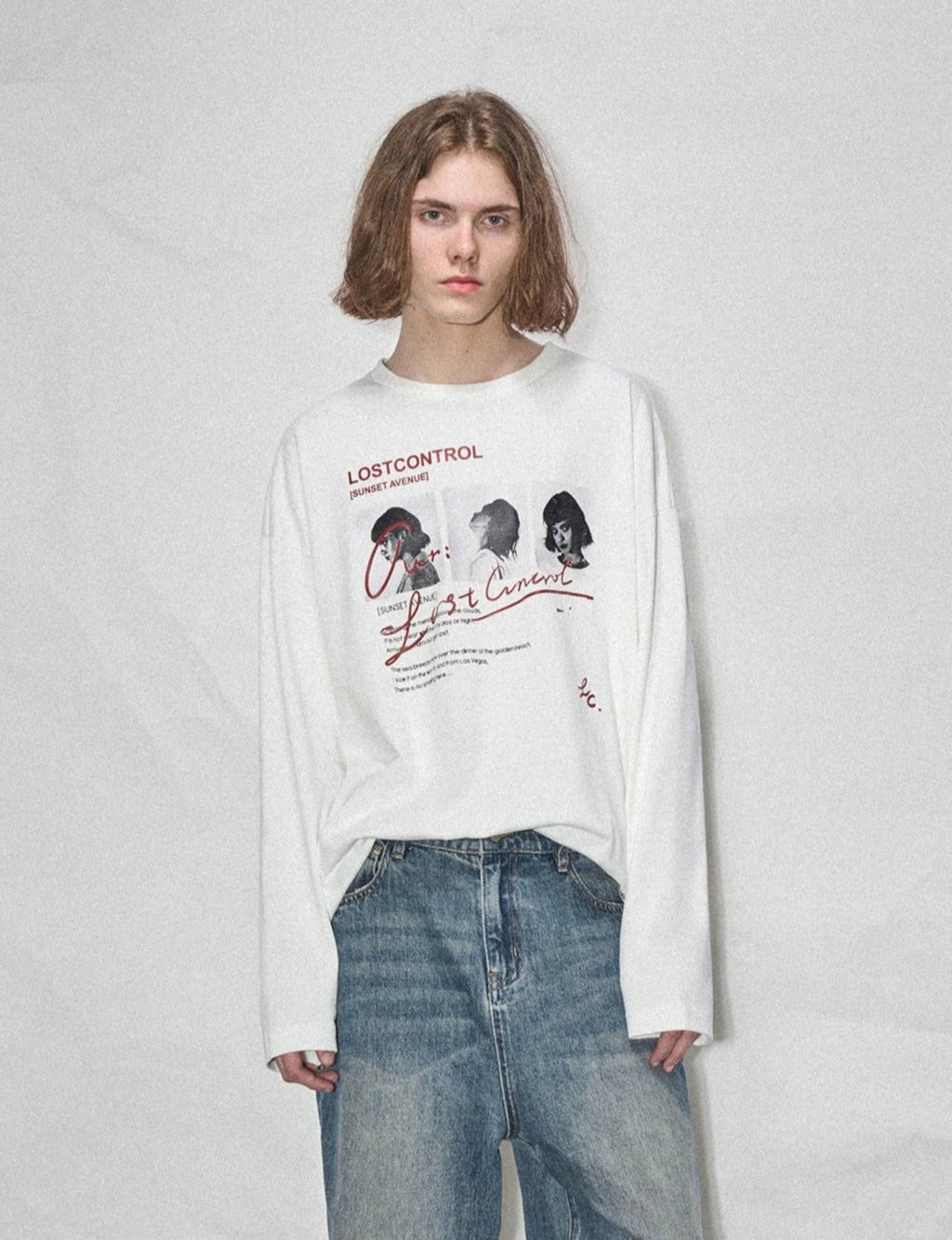 LOSTCTRL LOOK AT ME Print Long Sleeve Tee - COPPING THREADS - LOSTCTRL