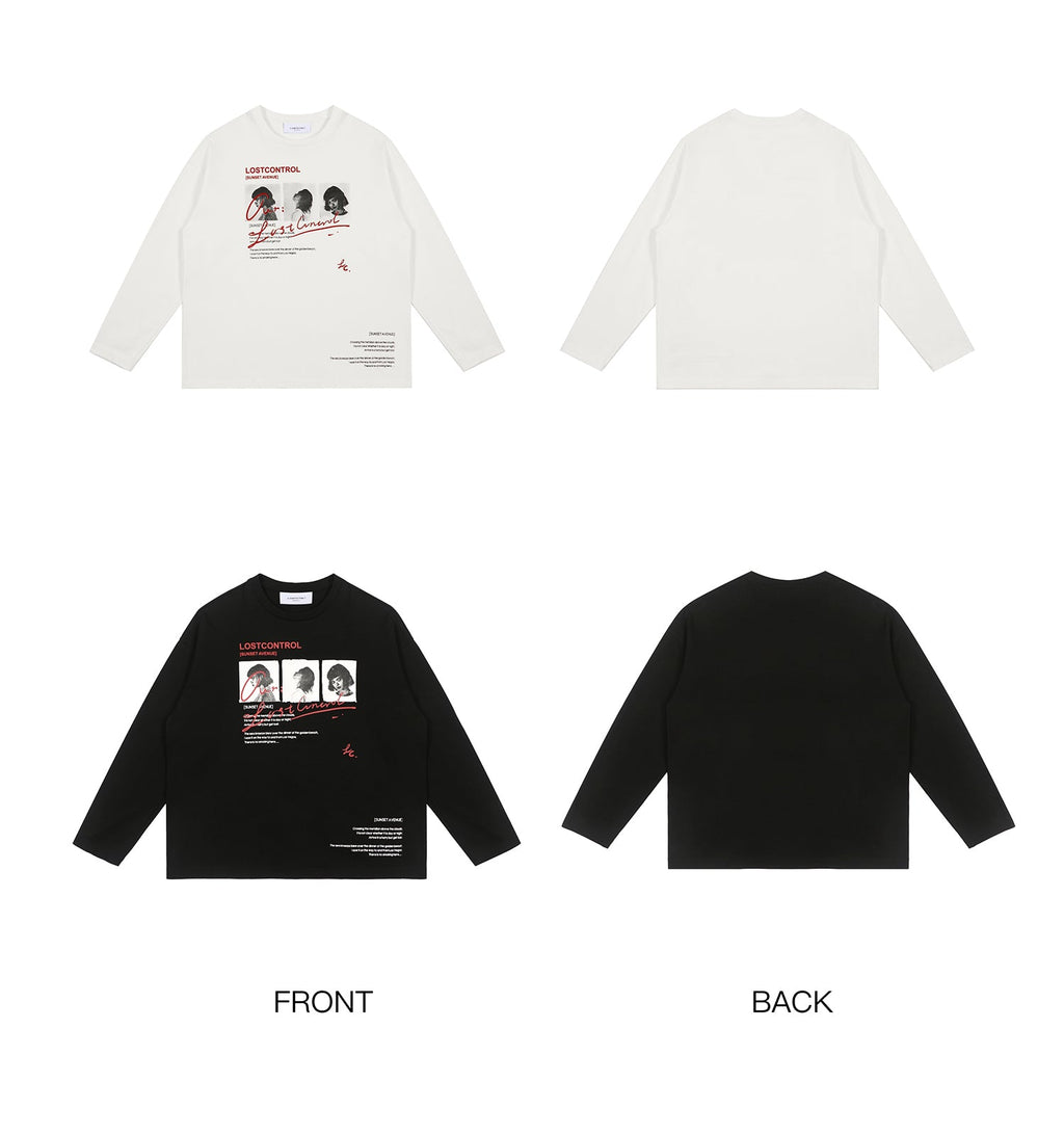 LOSTCTRL LOOK AT ME Print Long Sleeve Tee - COPPING THREADS - LOSTCTRL