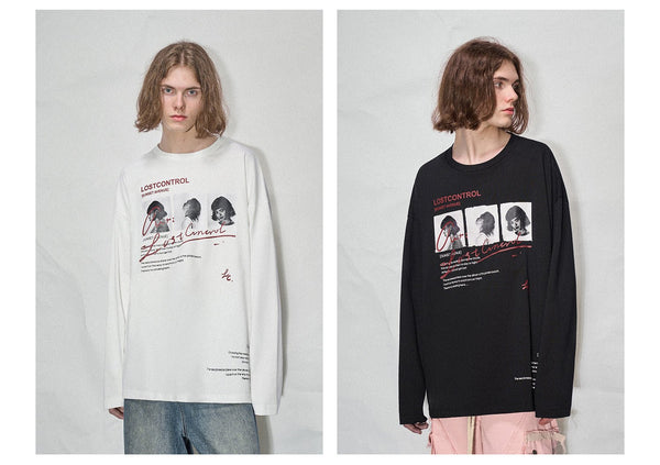 LOSTCTRL LOOK AT ME Print Long Sleeve Tee - COPPING THREADS - LOSTCTRL