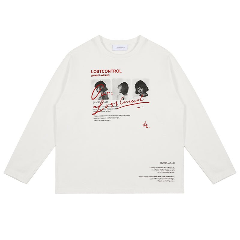 LOSTCTRL LOOK AT ME Print Long Sleeve Tee - COPPING THREADS - LOSTCTRL