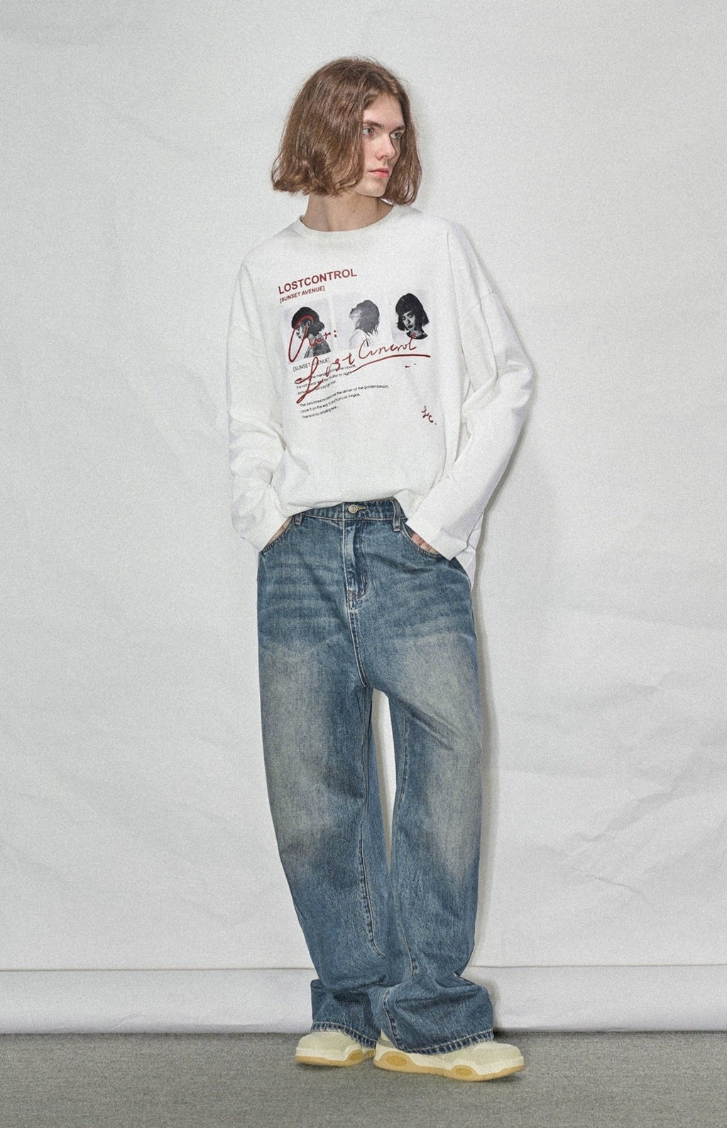 LOSTCTRL LOOK AT ME Print Long Sleeve Tee - COPPING THREADS - LOSTCTRL