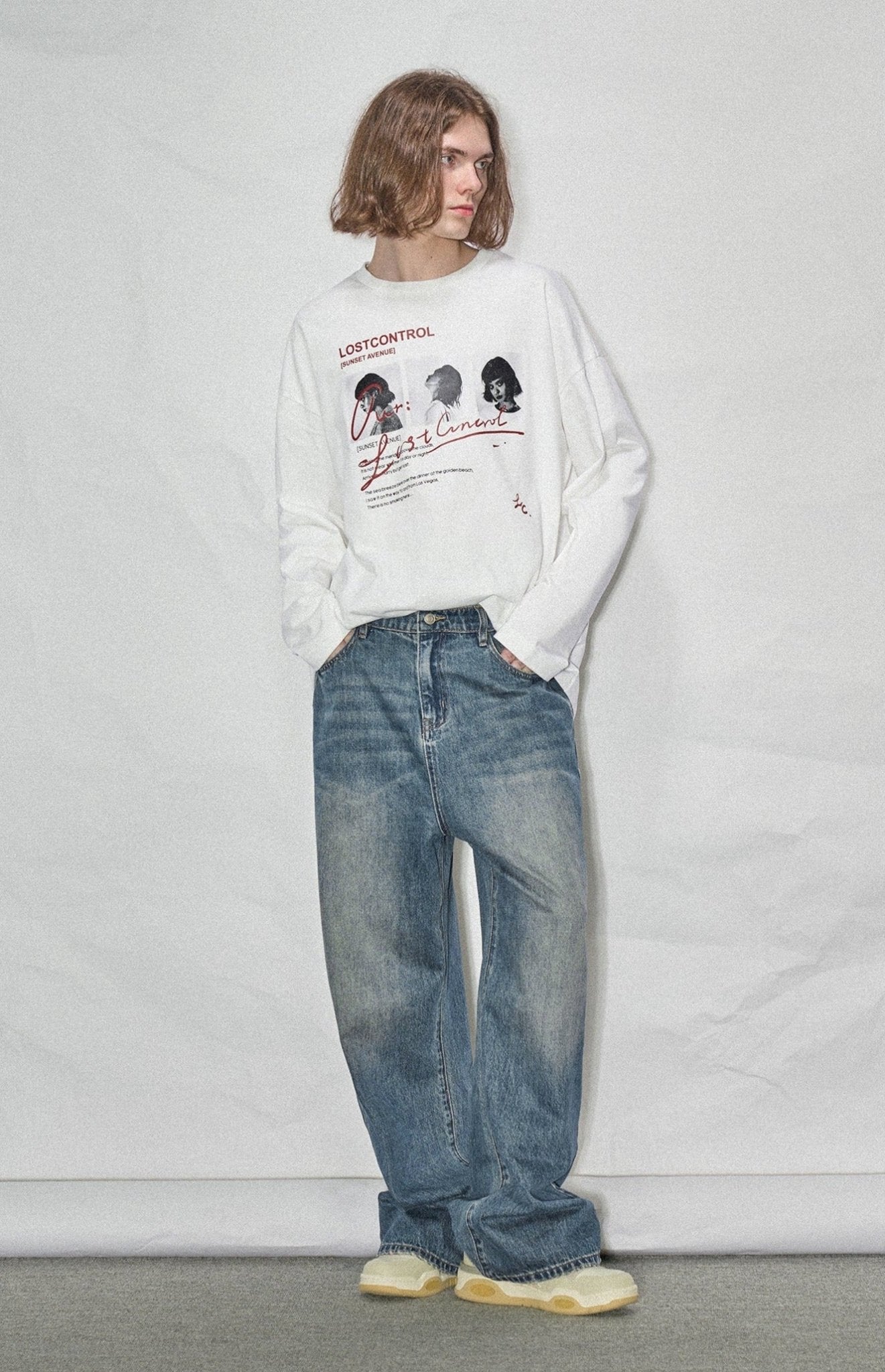 LOSTCTRL LOOK AT ME Print Long Sleeve Tee - COPPING THREADS - LOSTCTRL