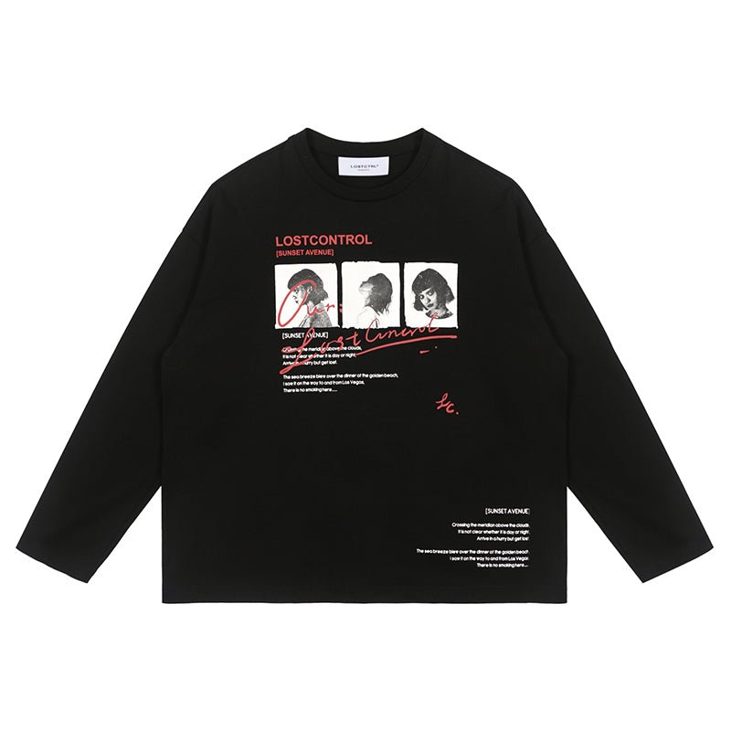 LOSTCTRL LOOK AT ME Print Long Sleeve Tee - COPPING THREADS - LOSTCTRL
