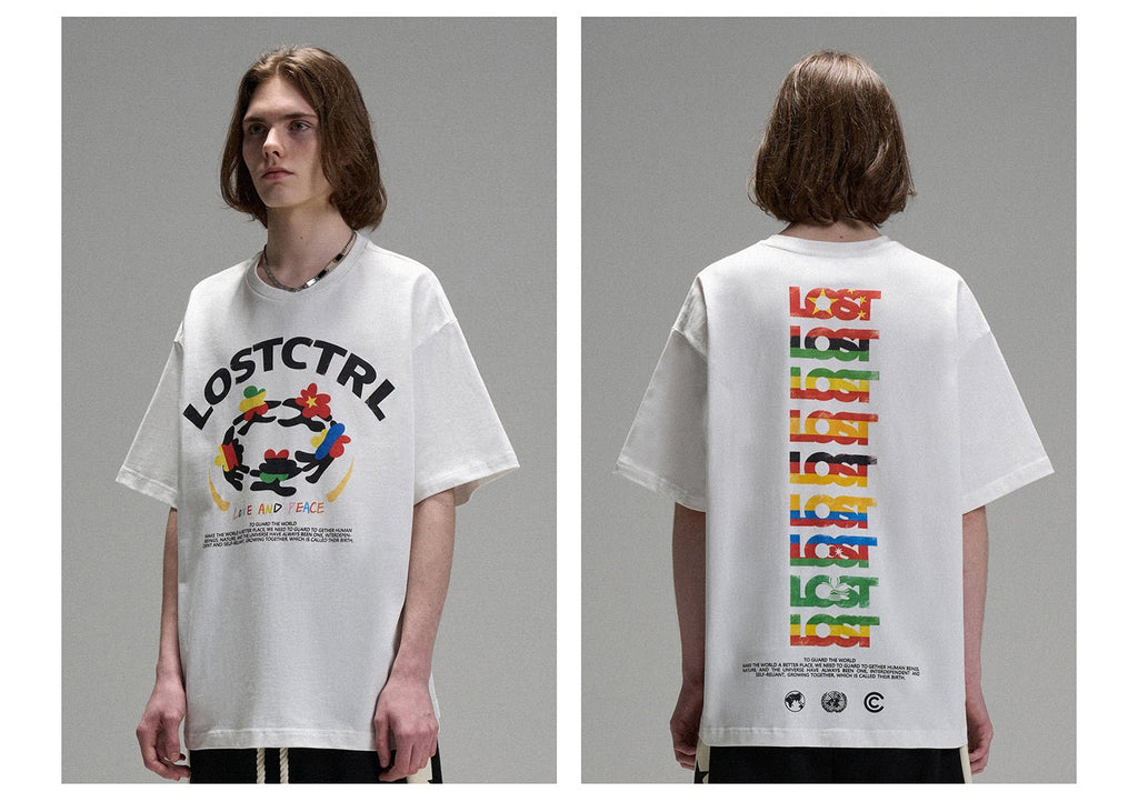 LOSTCTRL LOVE AND PEACE Printed Tee - COPPING THREADS - LOSTCTRL