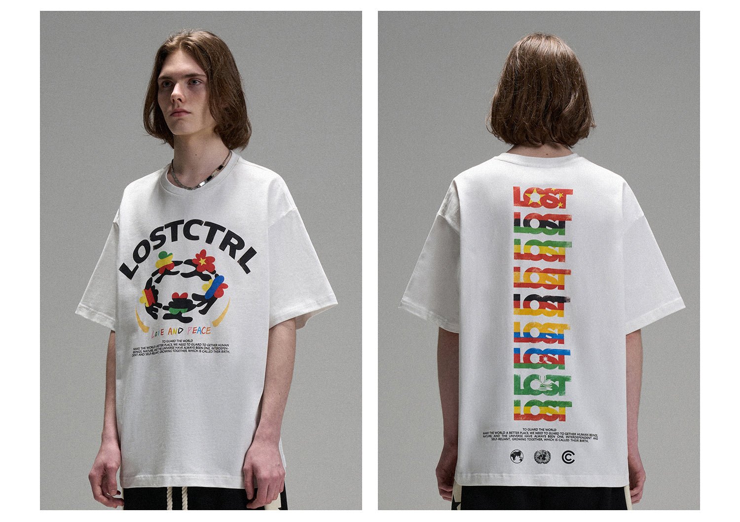 LOSTCTRL LOVE AND PEACE Printed Tee - COPPING THREADS - LOSTCTRL