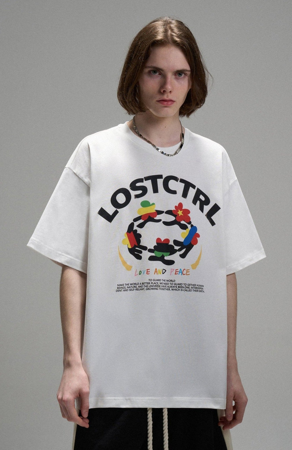 LOSTCTRL LOVE AND PEACE Printed Tee - COPPING THREADS - LOSTCTRL