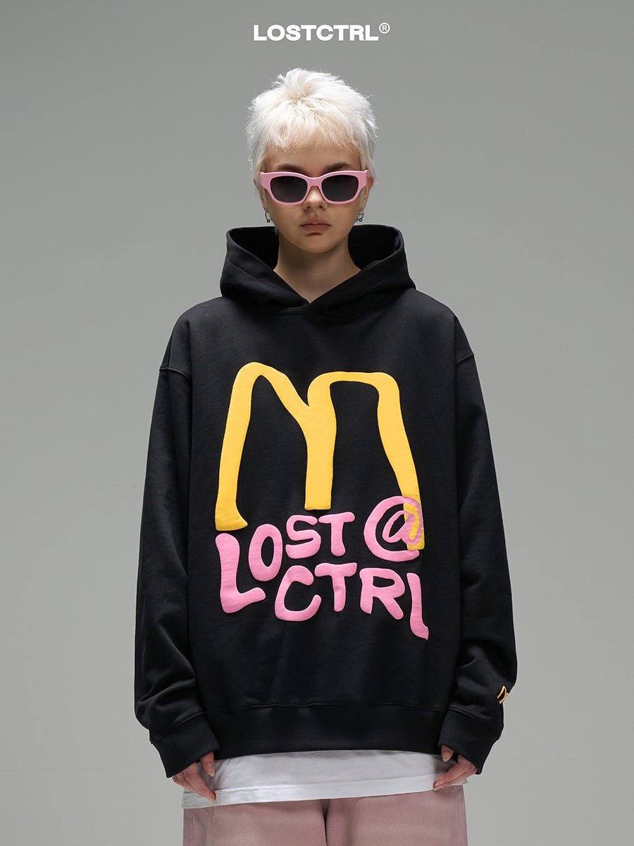 LOSTCTRL M Letter Puff Print Hoodie - COPPING THREADS - LOSTCTRL Hauptbild