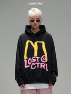 LOSTCTRL M Letter Puff Print Hoodie - COPPING THREADS - LOSTCTRL