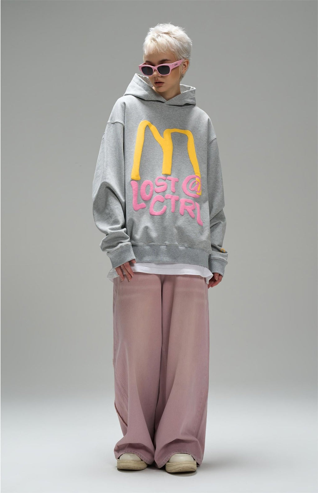 LOSTCTRL M Letter Puff Print Hoodie - COPPING THREADS - LOSTCTRL