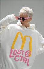 LOSTCTRL M Letter Puff Print Hoodie - COPPING THREADS - LOSTCTRL