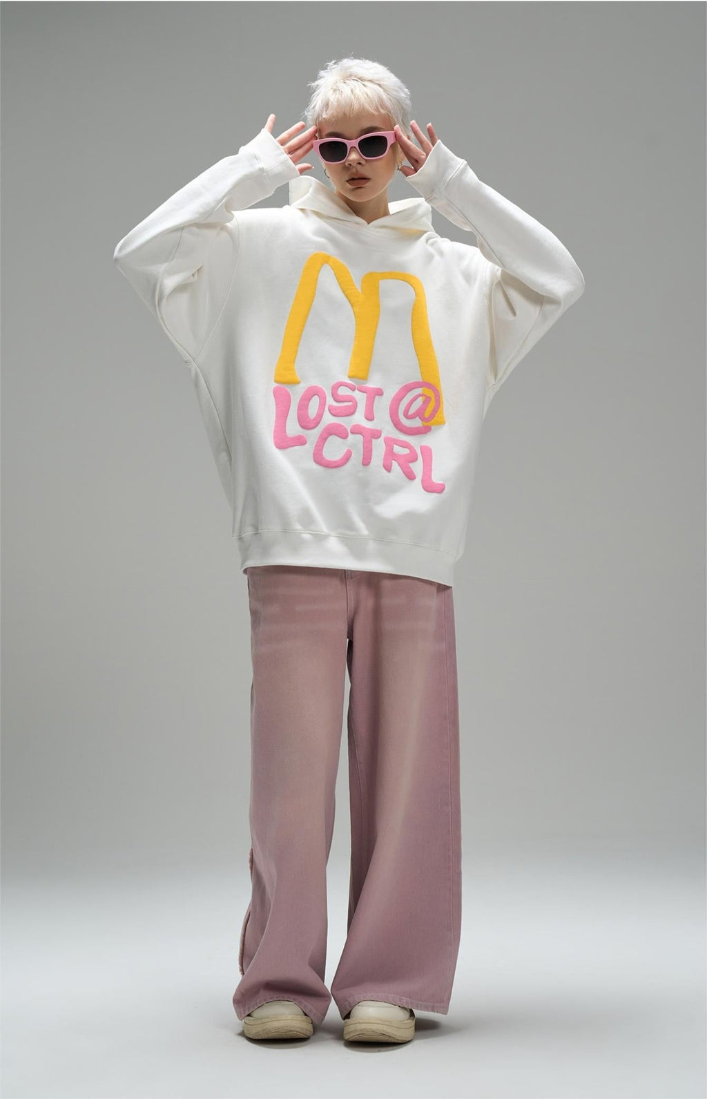 LOSTCTRL M Letter Puff Print Hoodie - COPPING THREADS - LOSTCTRL