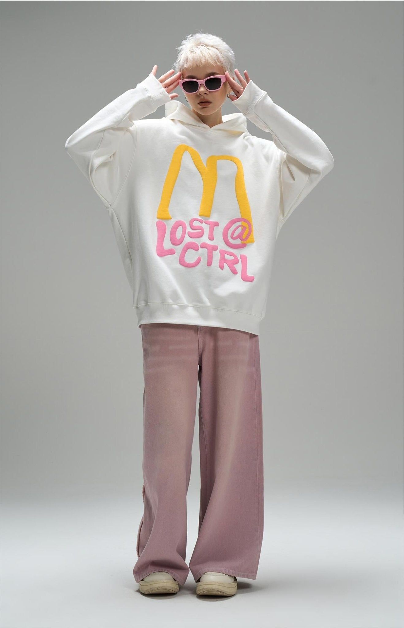 LOSTCTRL M Letter Puff Print Hoodie - COPPING THREADS - LOSTCTRL
