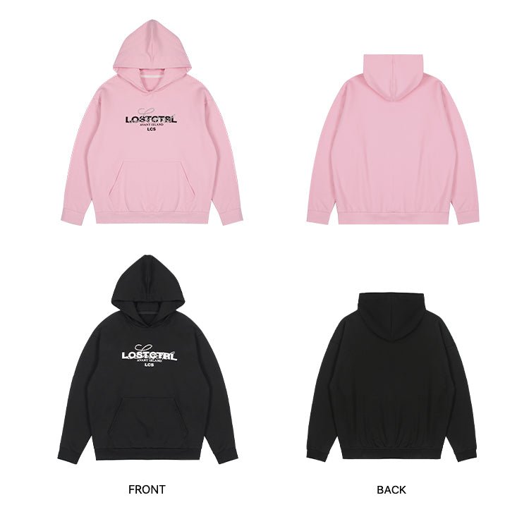 LOSTCTRL Studded Rhinestone Print Hoodie - COPPING THREADS - LOSTCTRL