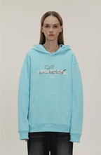 LOSTCTRL Studded Rhinestone Print Hoodie - COPPING THREADS - LOSTCTRL