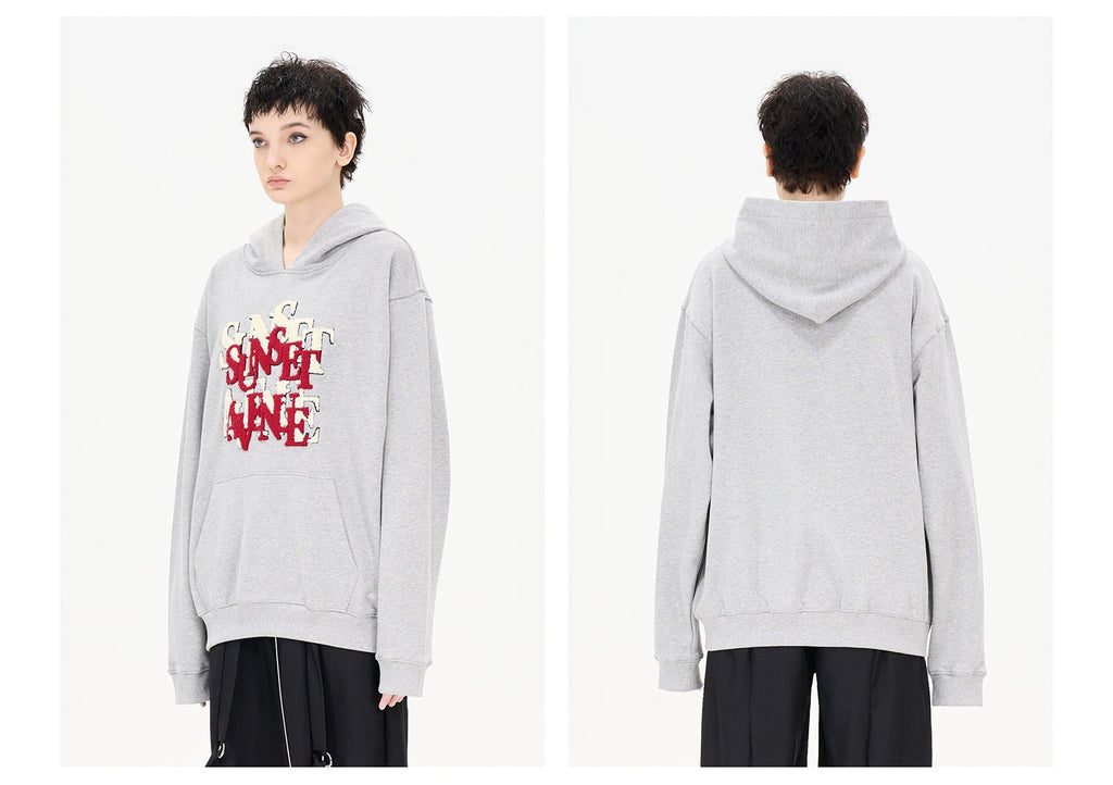 LOSTCTRL Sunset Embroidered Logo Print Hoodie - COPPING THREADS - LOSTCTRL