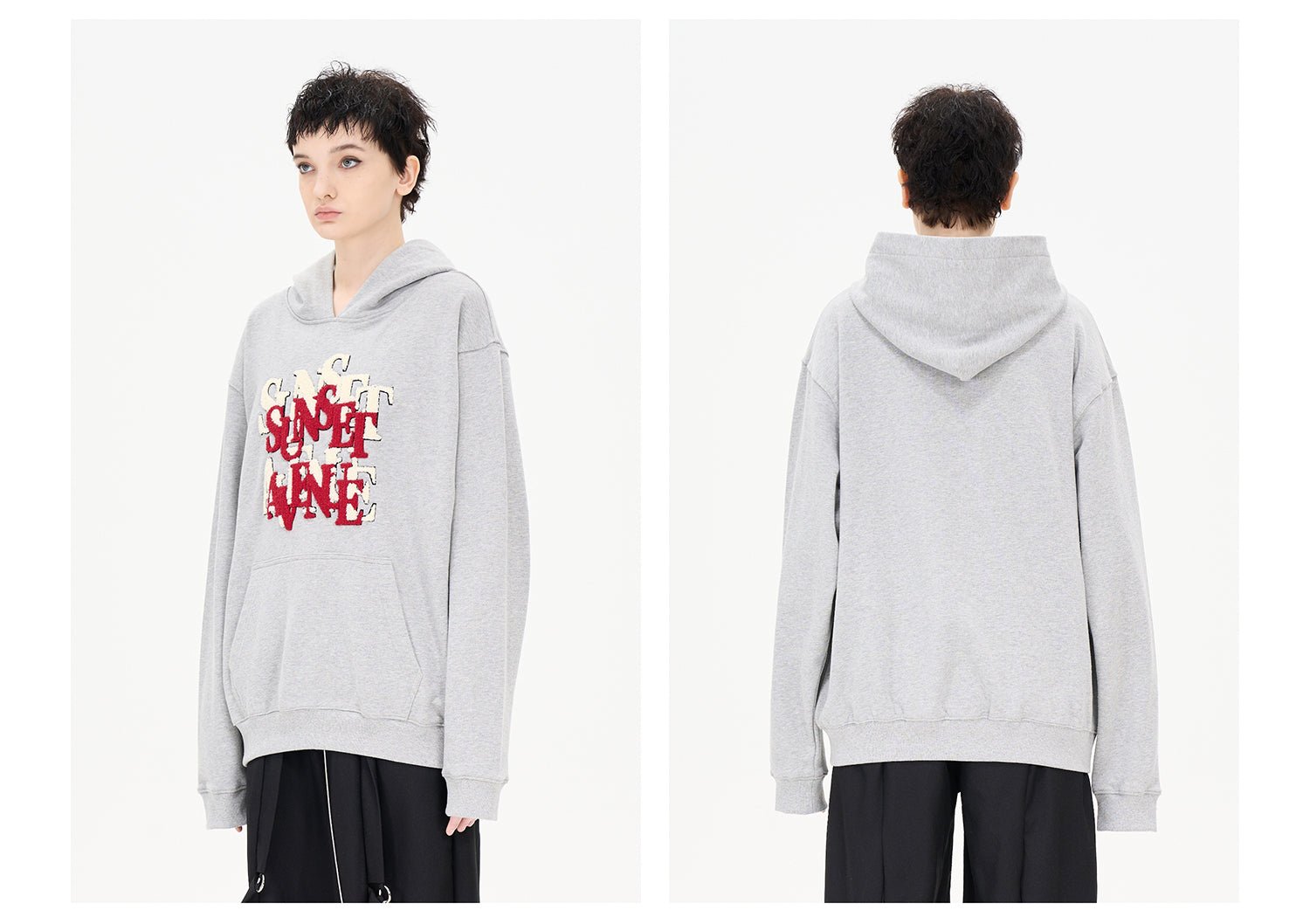 LOSTCTRL Sunset Embroidered Logo Print Hoodie - COPPING THREADS - LOSTCTRL