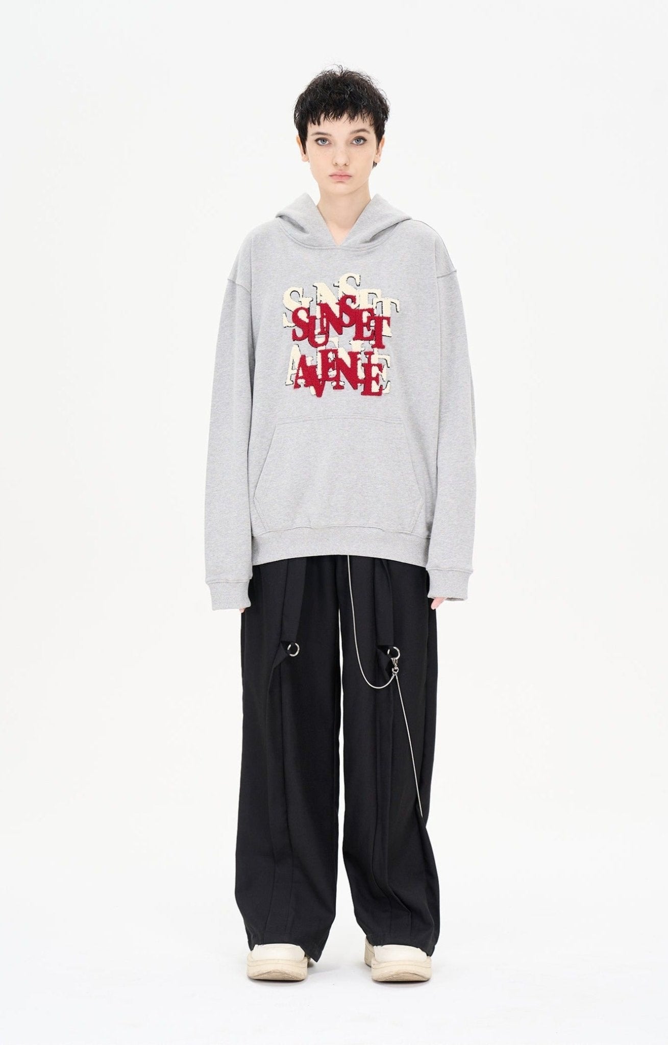 LOSTCTRL Sunset Embroidered Logo Print Hoodie - COPPING THREADS - LOSTCTRL