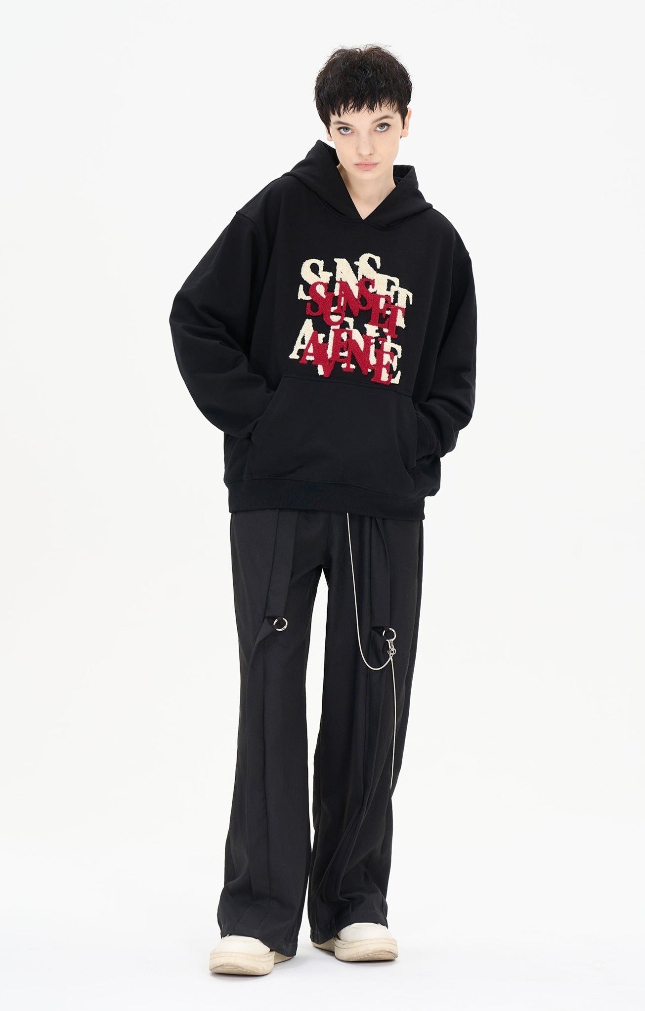 LOSTCTRL Sunset Embroidered Logo Print Hoodie - COPPING THREADS - LOSTCTRL