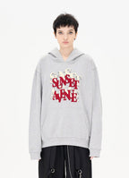 LOSTCTRL Sunset Embroidered Logo Print Hoodie - COPPING THREADS - LOSTCTRL