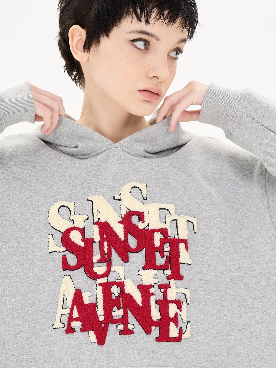 LOSTCTRL Sunset Embroidered Logo Print Hoodie - COPPING THREADS - LOSTCTRL