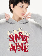 LOSTCTRL Sunset Embroidered Logo Print Hoodie - COPPING THREADS - LOSTCTRL