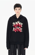 LOSTCTRL Sunset Embroidered Logo Print Hoodie - COPPING THREADS - LOSTCTRL