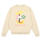 LOSTCTRL Twin Flowers Foam Print Sweatshirt - COPPING THREADS - LOSTCTRL