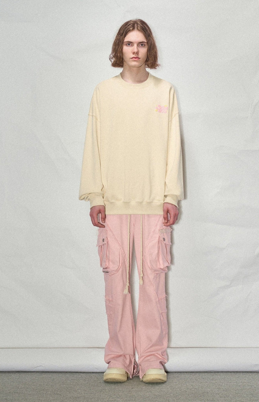 LOSTCTRL Twin Flowers Foam Print Sweatshirt - COPPING THREADS - LOSTCTRL