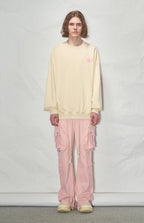 LOSTCTRL Twin Flowers Foam Print Sweatshirt - COPPING THREADS - LOSTCTRL