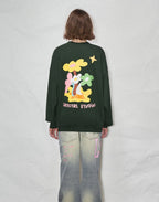 LOSTCTRL Twin Flowers Foam Print Sweatshirt - COPPING THREADS - LOSTCTRL