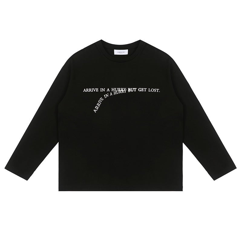 LOSTCTRL Wilted Letter Print Long Sleeve Tee - COPPING THREADS - LOSTCTRL