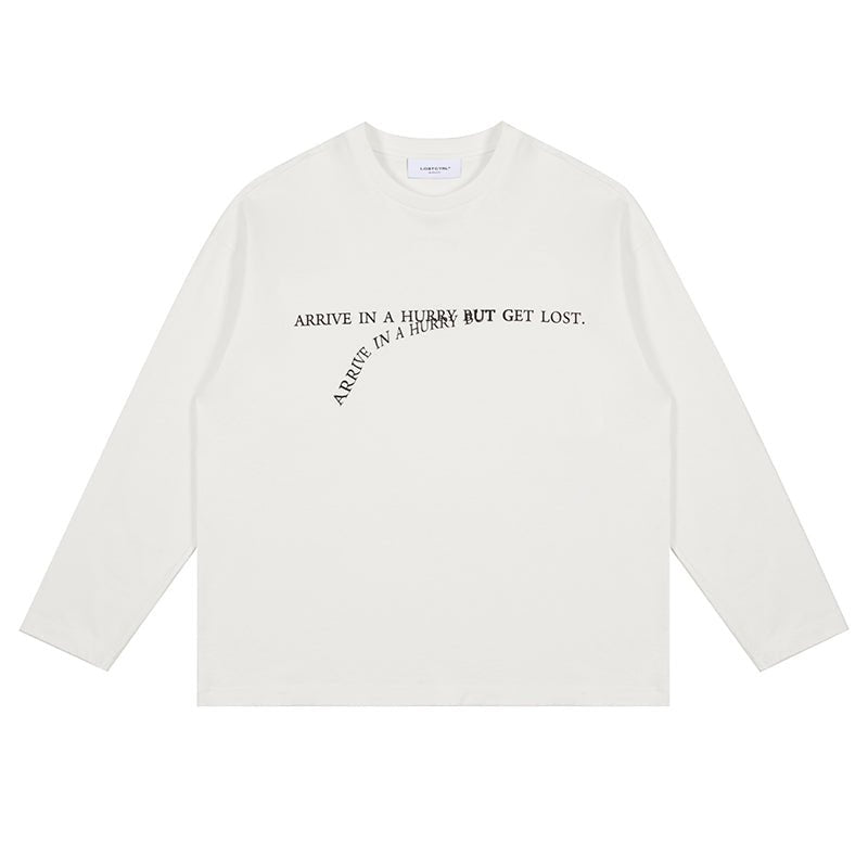 LOSTCTRL Wilted Letter Print Long Sleeve Tee - COPPING THREADS - LOSTCTRL