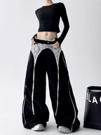 Low - Rise Lace - Trim Cargo Wide - Leg Pants - COPPING THREADS - CT Select