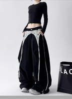 Low - Rise Lace - Trim Cargo Wide - Leg Pants - COPPING THREADS - CT Select