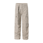 Marble Washed Pleated Paratrooper Cargo Pants - COPPING THREADS - CT Basics