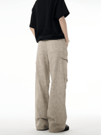 Marble Washed Pleated Paratrooper Cargo Pants - COPPING THREADS - CT Basics