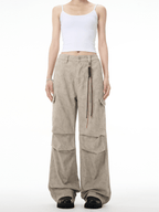 Marble Washed Pleated Paratrooper Cargo Pants - COPPING THREADS - CT Basics