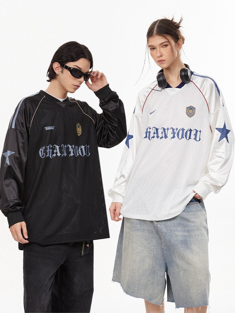 Mesh Breathable Long Sleeve Jersey Tee - COPPING THREADS - CHICISLAND