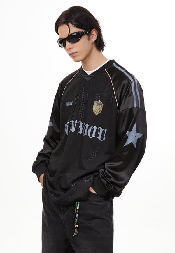 Mesh Breathable Long Sleeve Jersey Tee - COPPING THREADS - CHICISLAND